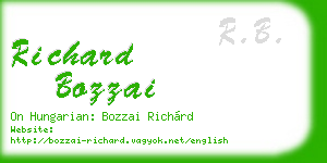 richard bozzai business card